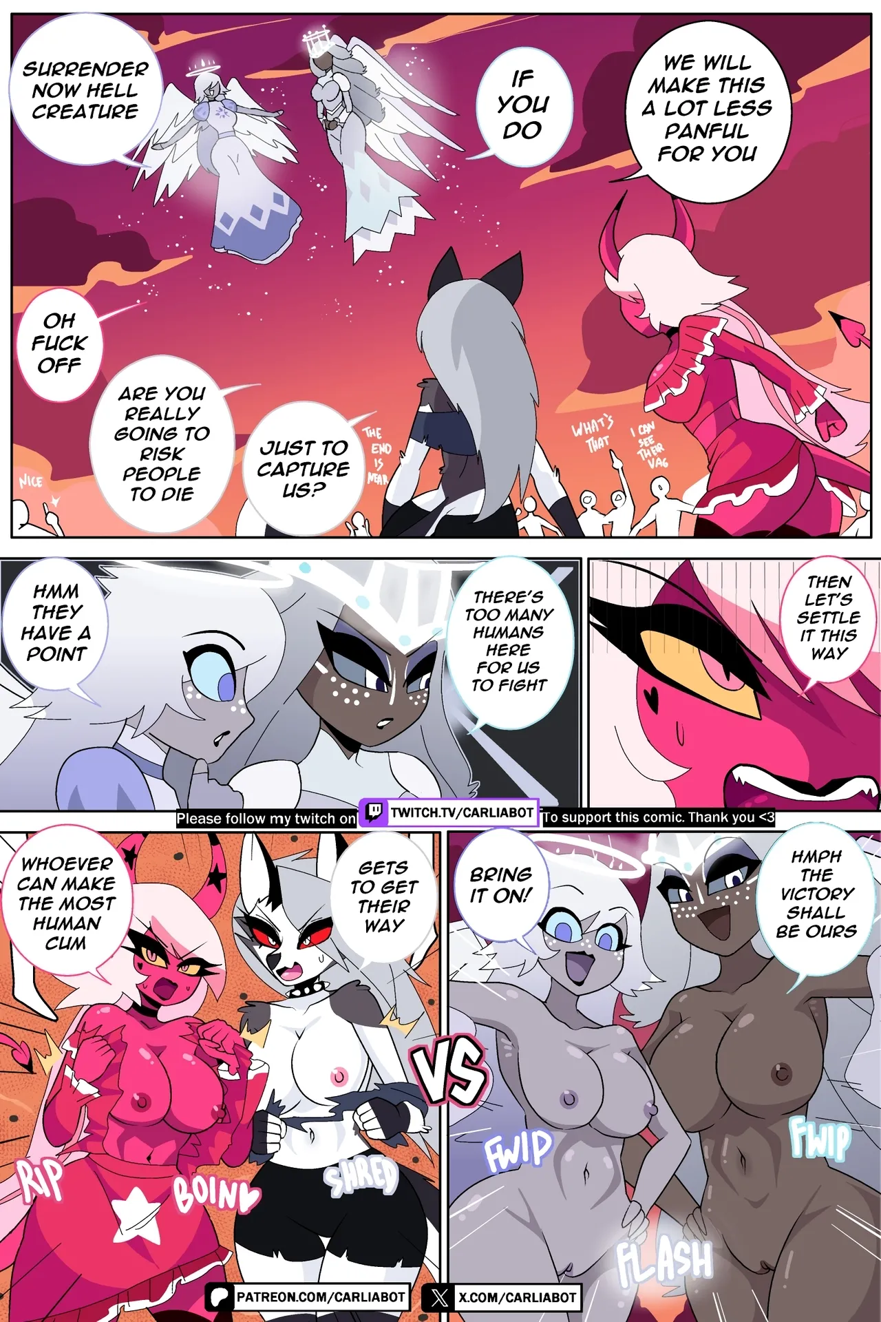 Loona & Verosika Vs Emily & Sera – Carliabot