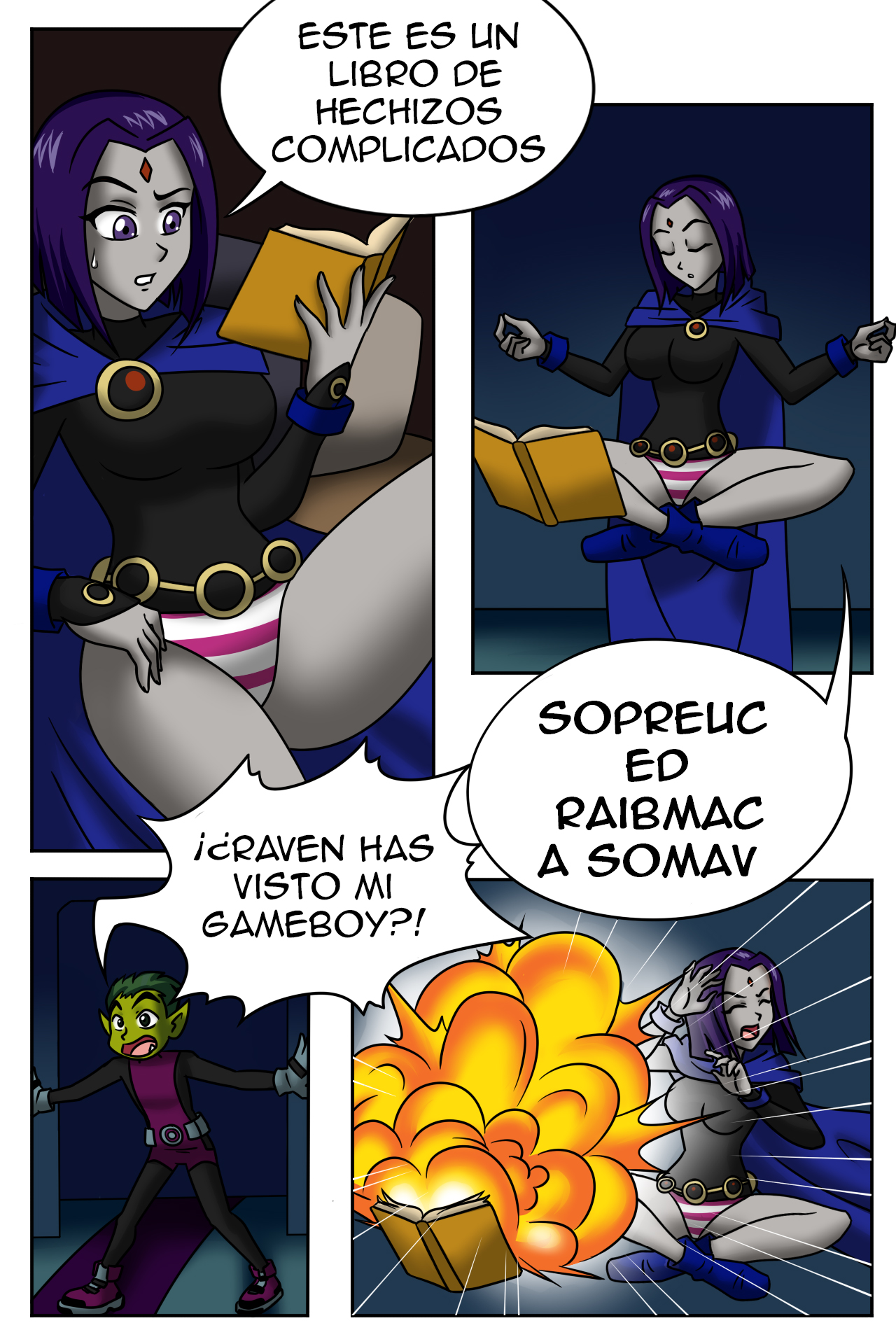 Beastboy and Raven Swap Bodies